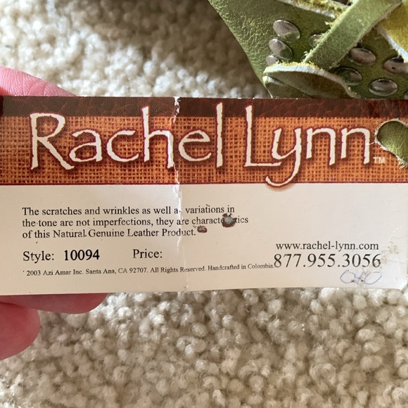 Rachel Lynn Soft Genuine Leather Green Purse/Shoulder Bag With Silver Accents - Picture 15 of 17